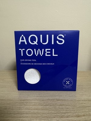 Aquis Towel Hair Drying Tool White Woven With Aquitex