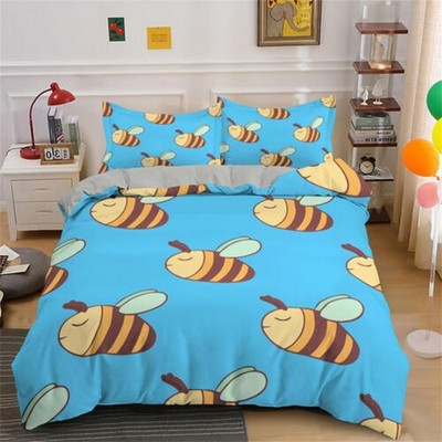 Skin Friendly All Season Duvet Cover Set 3 Piece with Pillowcases Simple Twin