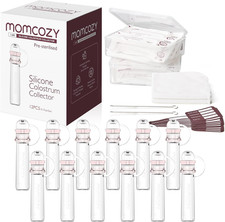 Colostrum Collector Reusable Breast Milk Collector with Storage Case and Cotton