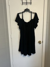 Torrid Black Cold Shoulder Dress Size 3x Goth,  Chic, Witchy