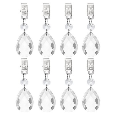8Pcs Tablecloth Weights Grid Teardrop Shape Curtain Weight 100 x 33.5mm