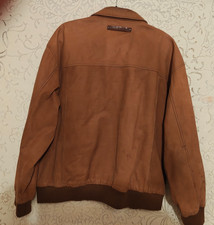 Vintage Y2K Tommy Hilfiger 100 Leather Brown Full Zip Bomber Jacket XL