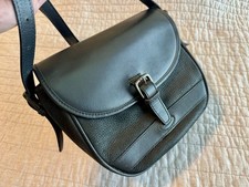 Dubarry Dark Olive Green Leather Saddle Crossbody Handbag