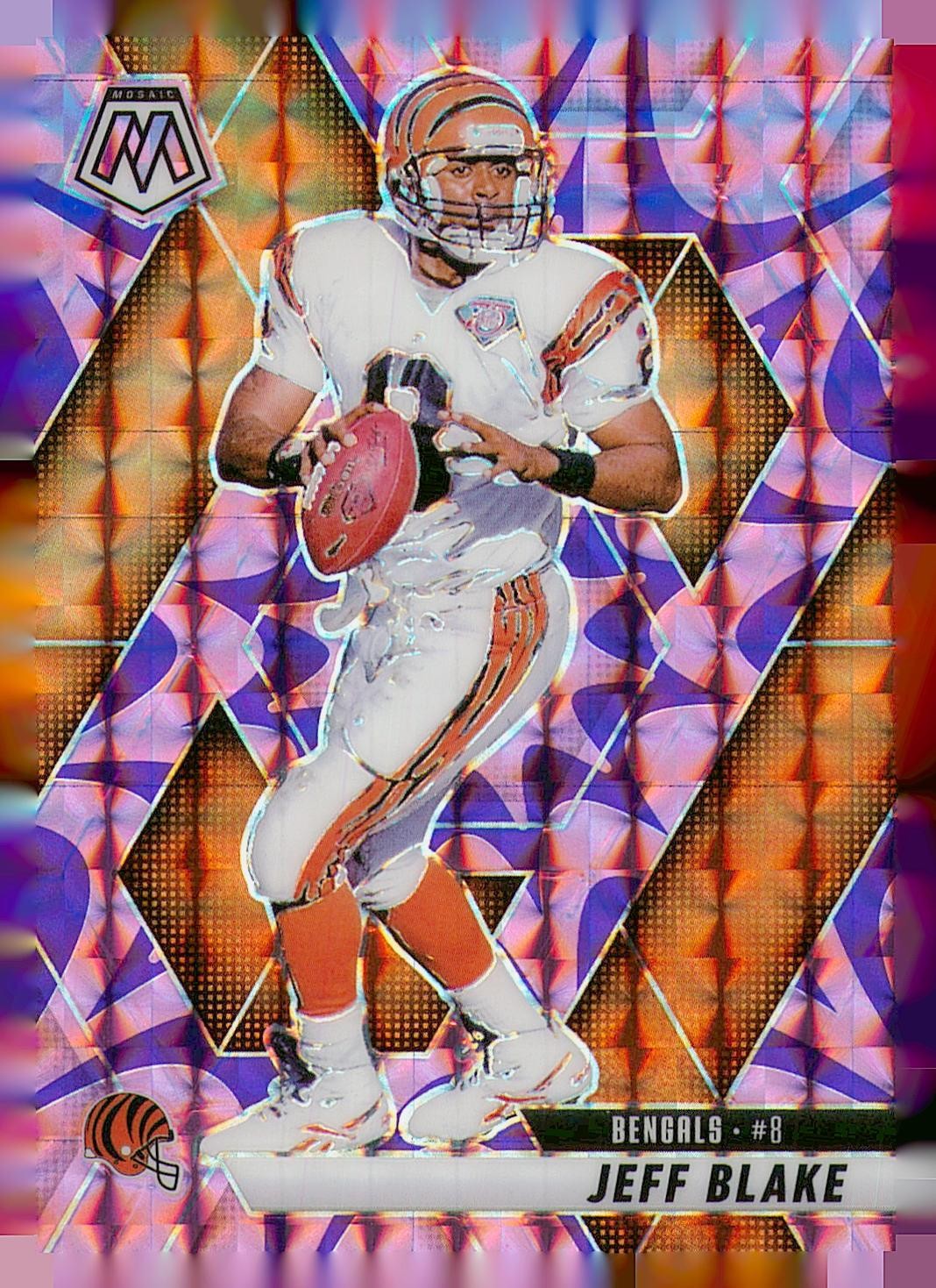2025 Panini Mosaic #127 Jeff Blake Mosaic Reactive Purple
