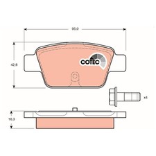 Satz Bremsbeläge Bremsklötze hinten für Alfa Romeo Mito 955 | 24292400