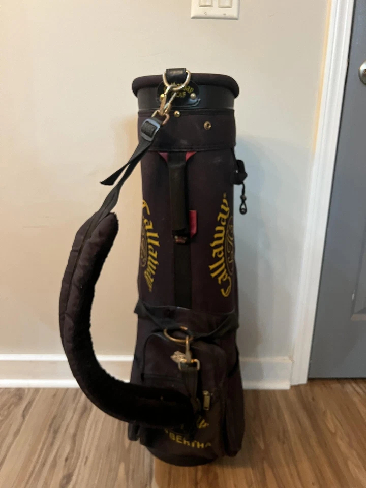 Bolsa de Golf Callaway Big Bertha De Colección Marrón Amarillo Correa de Transporte Divisores Bolsillos Foto 3 de 4