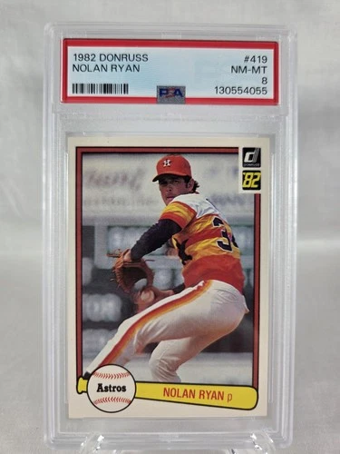 Donruss 1982 Nolan Ryan #419 Houston Astros PSA 8 Base Set Baseball Card