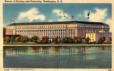 Bureau Of Printing And Engraving, Washington, D.C. Vintage Postcard