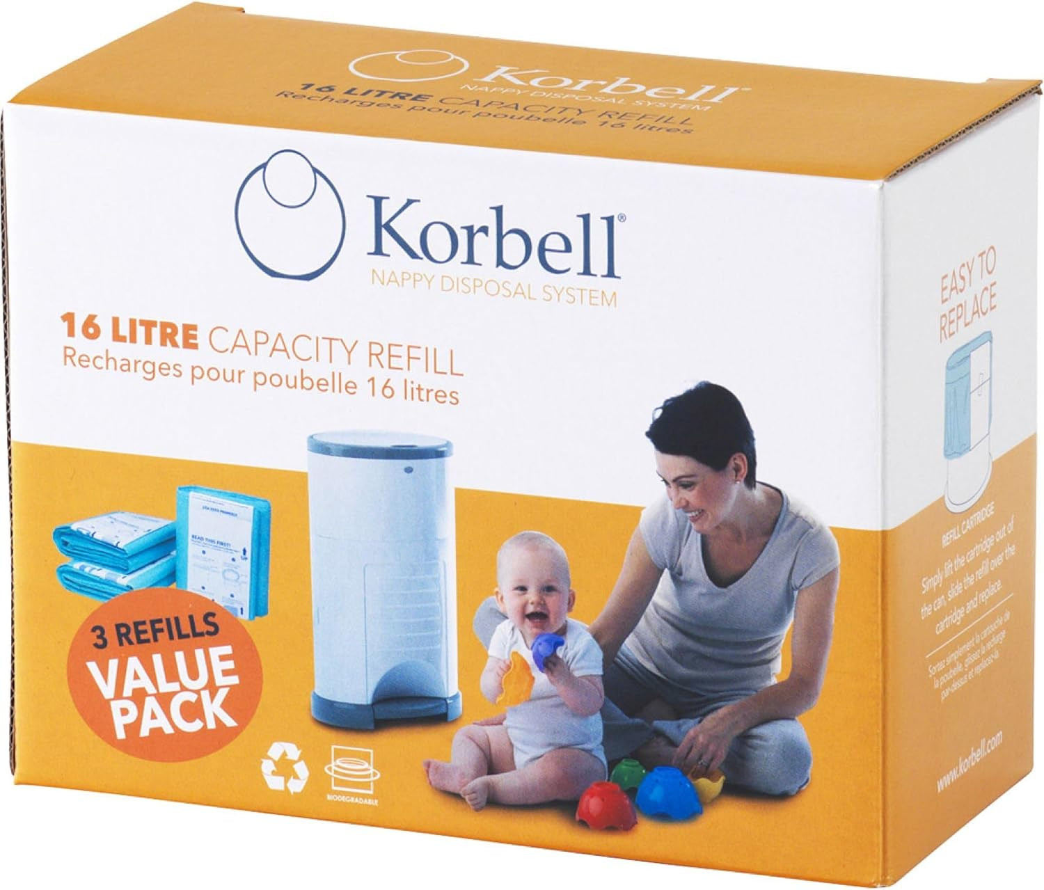 Korbell KR250DR3B: La mia Routine Salvavita per Pannolini (Pack x3)