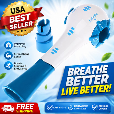 Breathing Exerciser Respiratory Trainer Lung Strength Device Portable Breather*