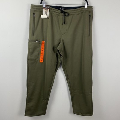 WeatherProof Vintage Tech Fleece Lined Pants Size XXL Green Zip Pockets