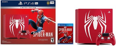 PlayStation 4 Pro Console - Limited Edition Amazing Red Marvel's