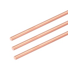 3Pcs 99.99 Pure Copper Round Rod, 2.5mm / 0.1" Dia 10.2" Length for DIY