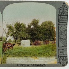 Chickamauga Park Monument Stereoview c1895 Queen Crescent Railway Route H1156