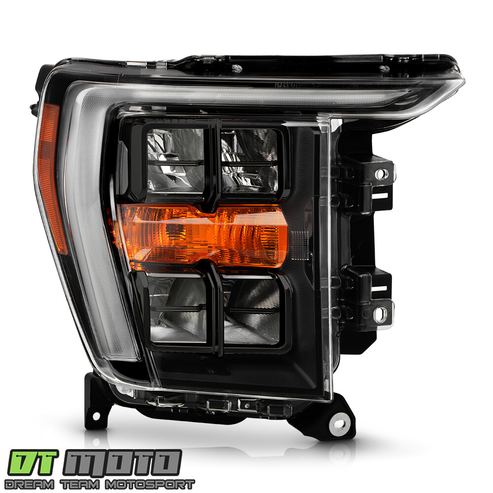 For 2021-2023 Ford F150 w/ Quad LED Reflector Black