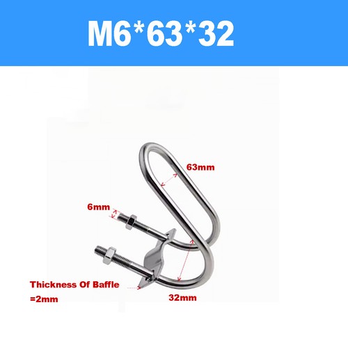 304 Stainless Steel Double U-Shaped Clamp/U-Shaped Screw/Cross U-Shaped Bolt - Picture 29 of 51