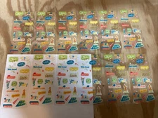 CLEAR WORD SAYINGS STICKERS SEALS 6.5" X 3" Sheet CONGRATS Congratulations - Lot