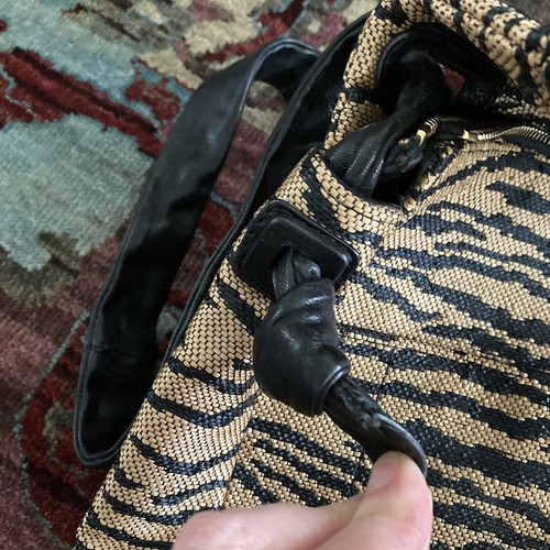 Stuart Weitzman leopard print Leather & fabric w Chain Strap - Picture 10 of 17