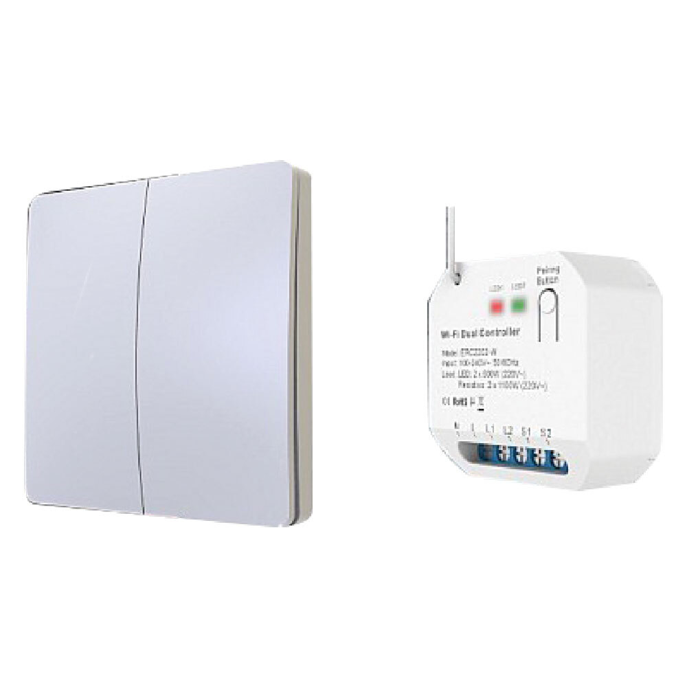 Rele' doppio con pulsante doppio '9305' art. 9320/2 + 9325  FEB