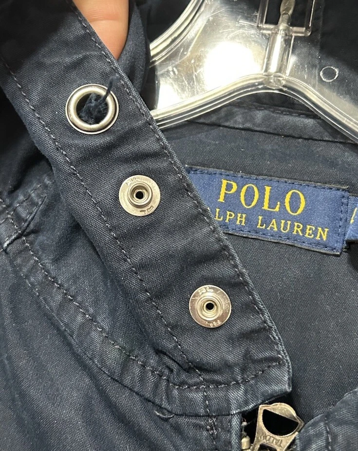 Chaqueta Polo Ralph Lauren Para Hombre Talla 2XL Azul Manga Larga Con Capucha Cremallera Completa Foto 4 de 4