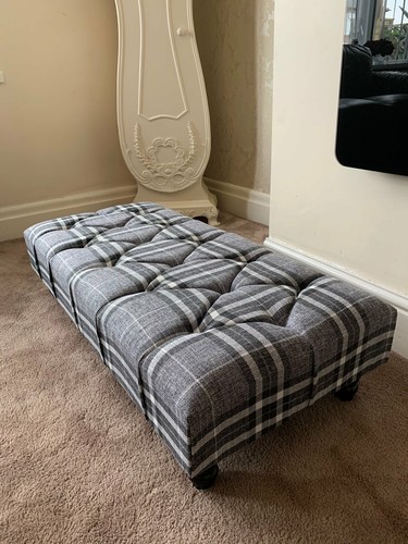 Handmade Upholstered Ottoman Footstool - Cozy and Chic Design - Picture 10 of 15
