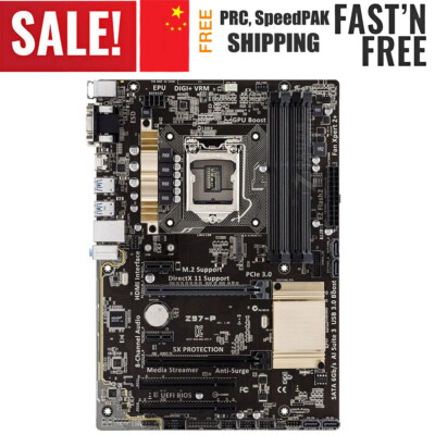 ASUS Z97-P Motherboard LGA 1150 Z97 Chipset 4*DDR3 USB 2.0 USB 3.0 RAM HDMI PS/2