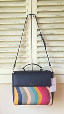 BNWT Authentic Paul Smith Swirl Block Navy Top Handle Handbag RRP £495