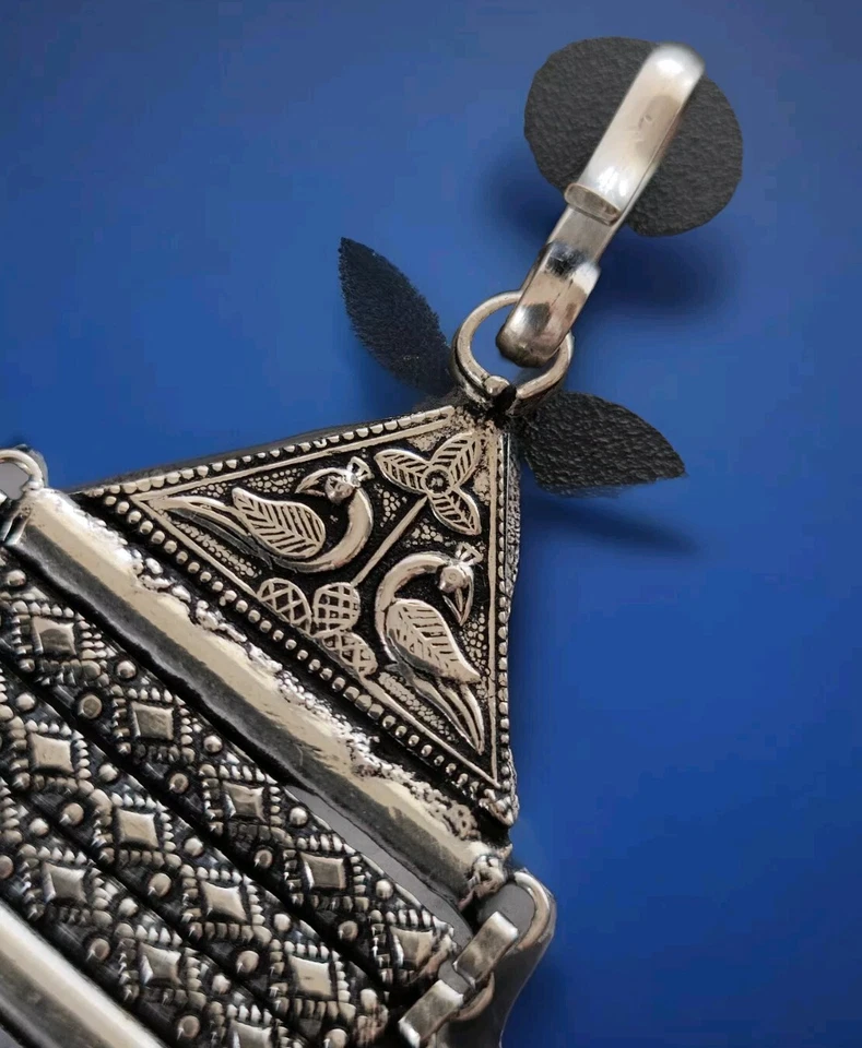 Bracciale India Rajasthan Banjara in argento fine XIX secolo. Mai usato - Immagine 4 di 4