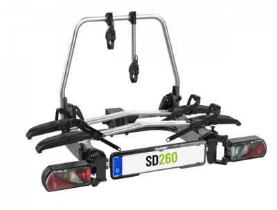 Eufab SD260 Fahrradträger - 2 Fahrräder  (auch E-Bikes), ausziehbar, vormontiert