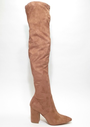 Steve Madden Rational Over the Knee High Heel Boots Tan/ Burgundy / Black / Gray - Picture 11 of 34