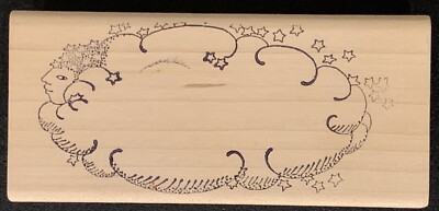 Portfolio Celestial Star Cloud Face Rubber Stamp