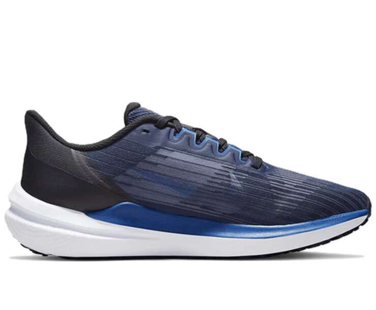 Men Nike Air Winflo 9 Running Training Shoes Obsidian/Blue DD6203