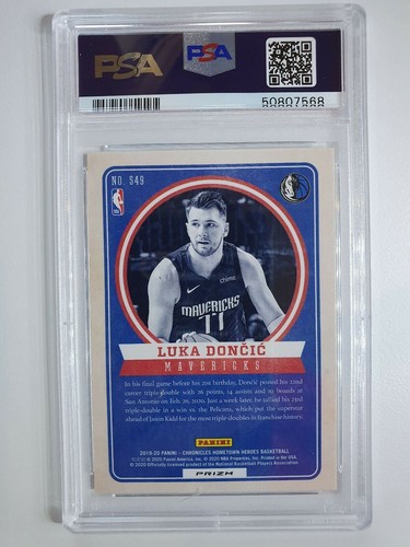 2019 Chronicles Luka Doncic #549 Hometown Heroes SILVER Prizm - PSA 10 (POP 21) - Picture 2 of 2
