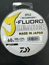 Daiwa J-Fluoro Leader - 300 yd. - 60 lb. Test - 0.816 mm Diameter **NEW**