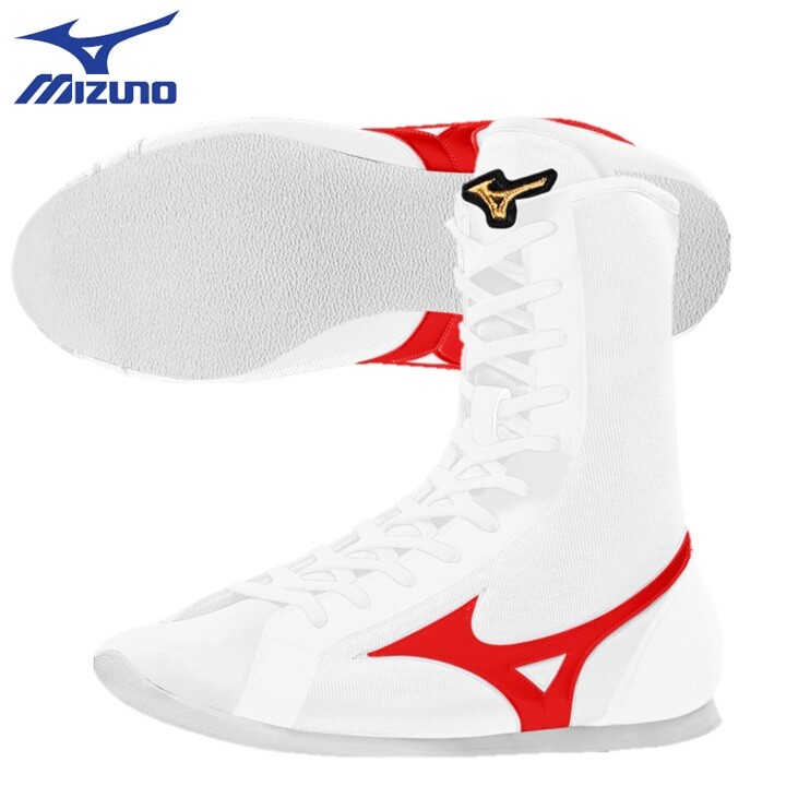Mizuno ボクシングシューズ 白/赤 28㎝ Mizuno Short Boxing Shoes BM539 Easy Spectra White×Metal Red