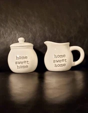 Home Sweet Home White Cream And Sugar