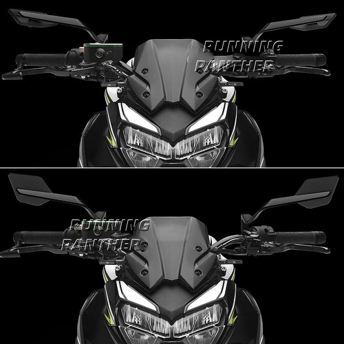 Rearview Side Mirrors Wind Wing Adjustable Rotating For Kawasaki Z650 Z900 SE - Picture 2 of 18