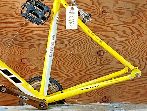2010 Fuji Newest 4.0 Road Bike Frame Set 50cm Small Triple Yellow USA Shipper - Picture 9 of 13