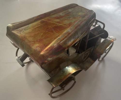 VINTAGE BERKELEY DESIGNS COPPER/TIN CAR MUSIC BOX “Happy Days Are Here Again” - Picture 11 of 15