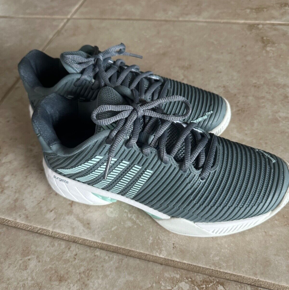 KSwiss Women’s Hypercourt Express 2 Stormy Water Tennis Shoes size 8