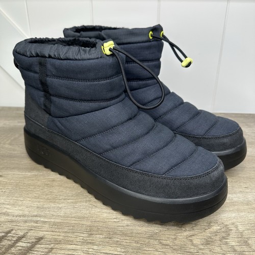 Neu! UGG Gr. 15 Maxxer Mini dunkelblau/schwarz Winterstiefel Lammfell gefüttert Knöchel