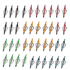 12Pcs Archery Broadheads 100 grain 3-blade hunting Arrow Heads Screw Tips Arrows