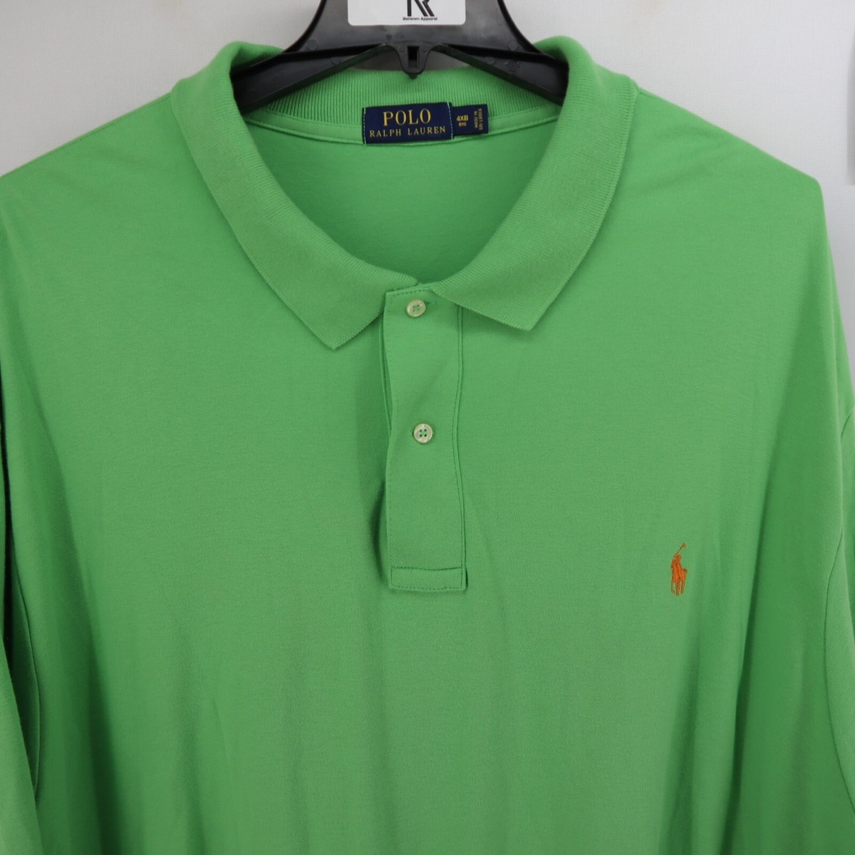 Men Polo Ralph Lauren Polo Shirt Size 4XB 4XL BIG Green Golf Short