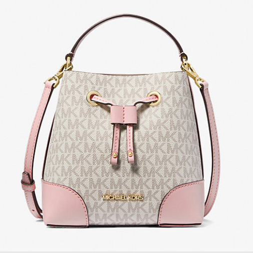 【MICHAEL KORS】SALE★ Mercer スモール ロゴ バケット バッグ ❤️NWT MICHAEL KORS Mercer Small Logo Bucket Bag Pink MK