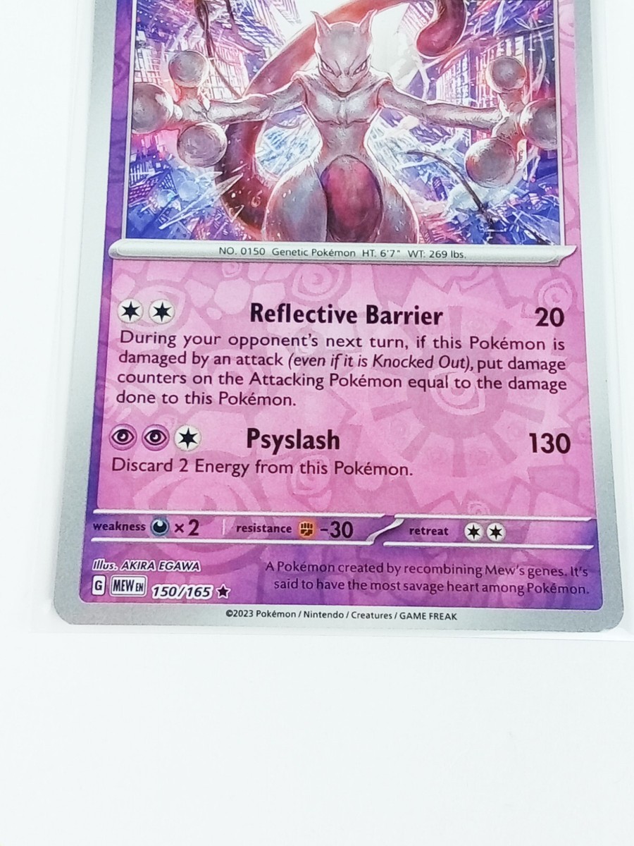 Mewtwo 150/165 Scarlet & Violet Reverse Holo Rare Pokémon Card