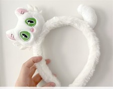 Girls Headband White Kitty Soft New 1 Piece 21x14cm Quick Ship US Seller