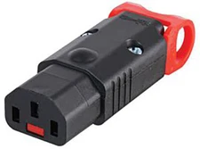 PA130100BK -  IEC Lock+ Locking Rewireable IEC C13 Connector