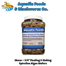 Algae, Spirulina, Fish Meal Sinking/Floating Wafers. Bottom  Surface Fish. JAR