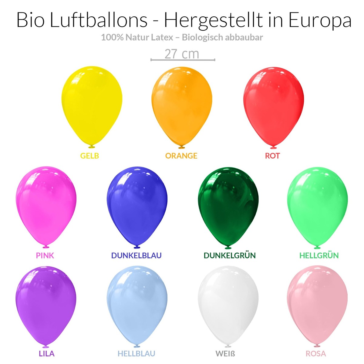 ADRI 200 Luftballons Geburtstag – 24 Cm, Bio Abbaubar, Made In Spain – Für Partys, Hochzeit, Dekoration (bunt)