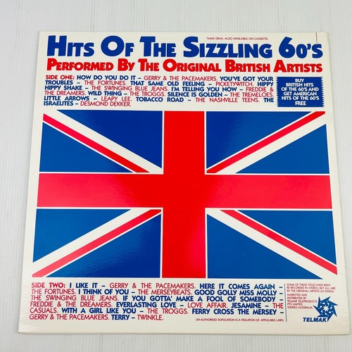 Hits of the Sizzling 60's - British Artists Vinyl Record RARE - Picture 2 of 4